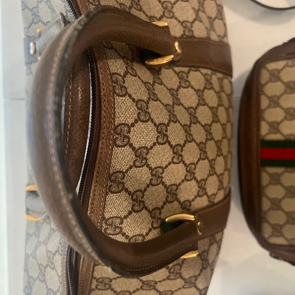 Gucci tan leather with monogram canvas - Picture 13 of 14